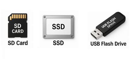 SD Card vs SSD vs USB Flash Drive
